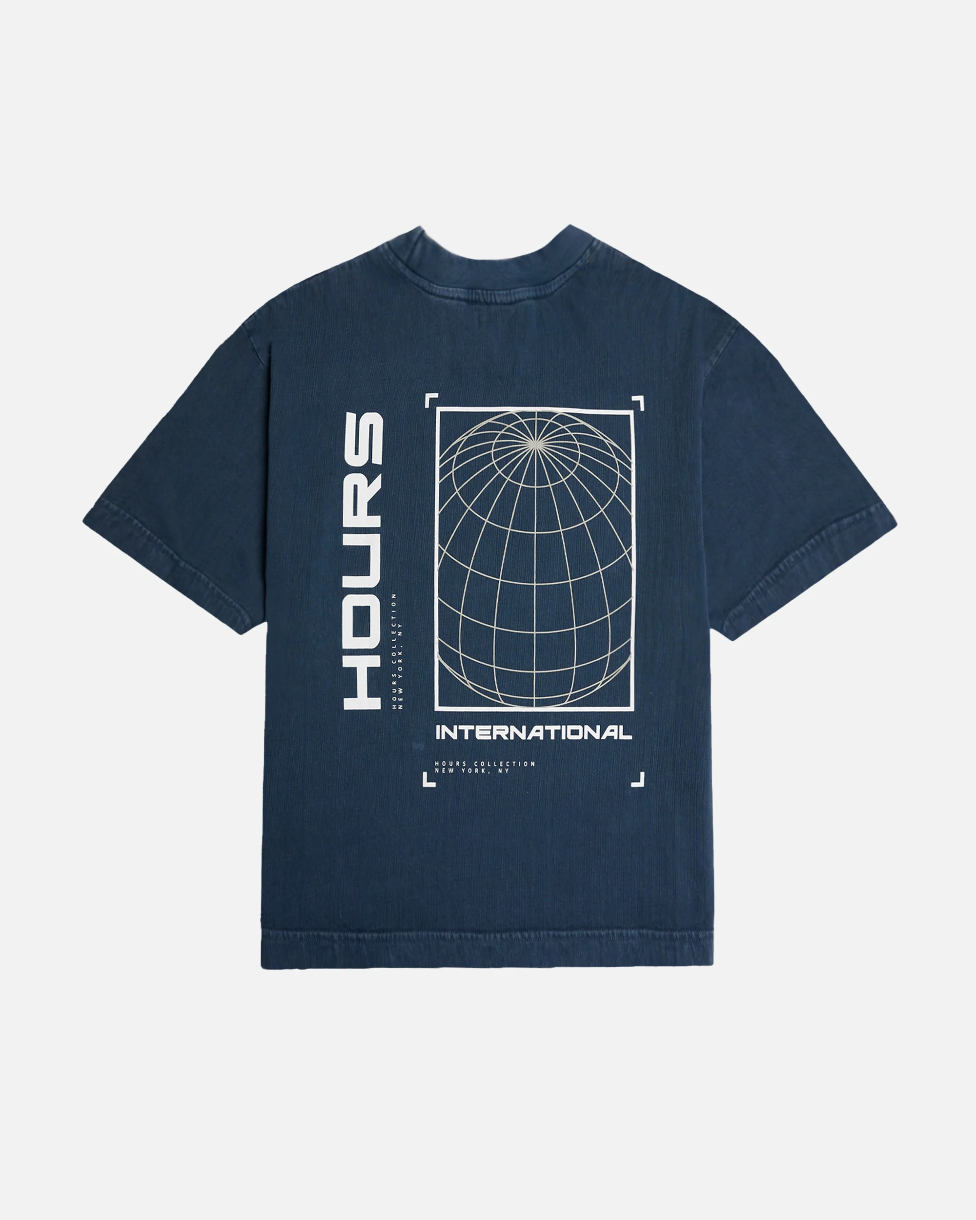 1691-hours-international-cropped-t-shirt-vintage-navy-1.webp Hours International Cropped T-Shirt - Vintage Navy