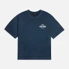 Hours International Cropped T-Shirt - Vintage Navy