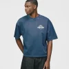 Hours International Cropped T-Shirt - Vintage Navy