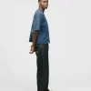 Hours International Cropped T-Shirt - Vintage Navy