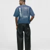 Hours International Cropped T-Shirt - Vintage Navy