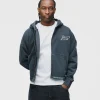 Mind is Hours Cropped Zip Hoodie - Vintage Black