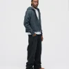 Mind is Hours Cropped Zip Hoodie - Vintage Black