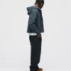 Mind is Hours Cropped Zip Hoodie - Vintage Black