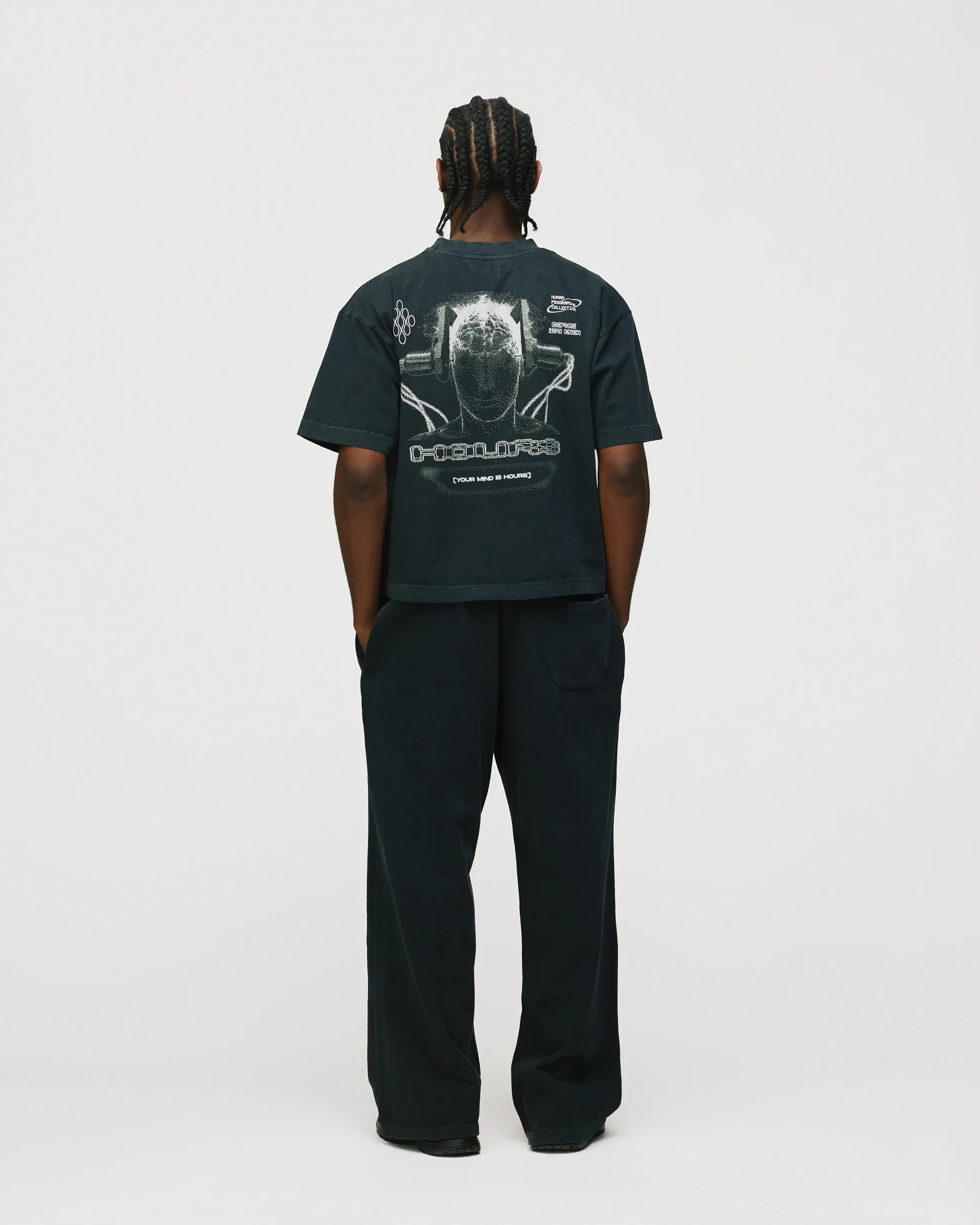 Neural Link Cropped T-Shirt - Vintage Black