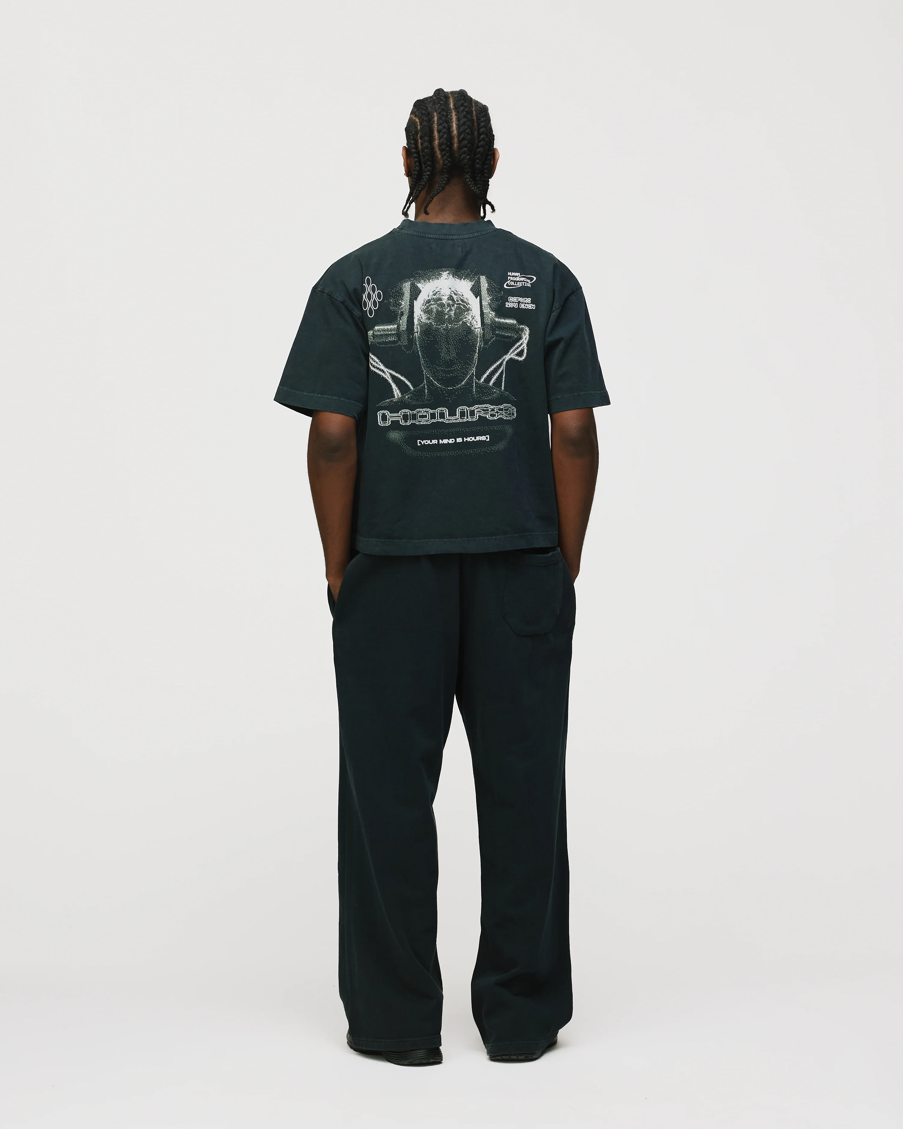 Neural Link Cropped T-Shirt - Vintage Black