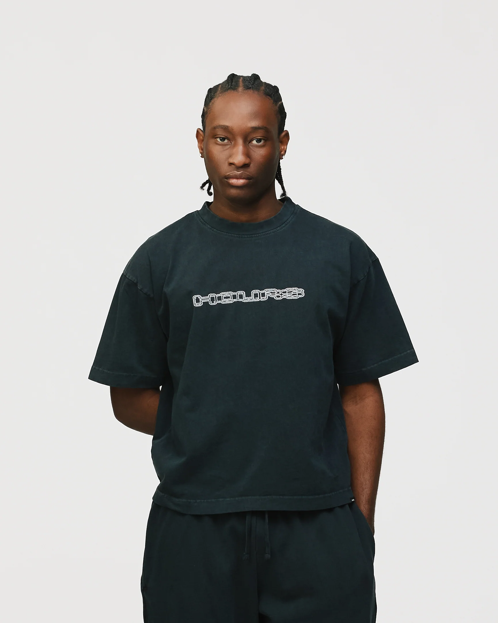 Neural Link Cropped T-Shirt - Vintage Black
