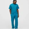 Open Bottom Sweatpants - Aqua