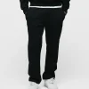 Open Bottom Sweatpants - Black