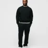 Open Bottom Sweatpants - Black