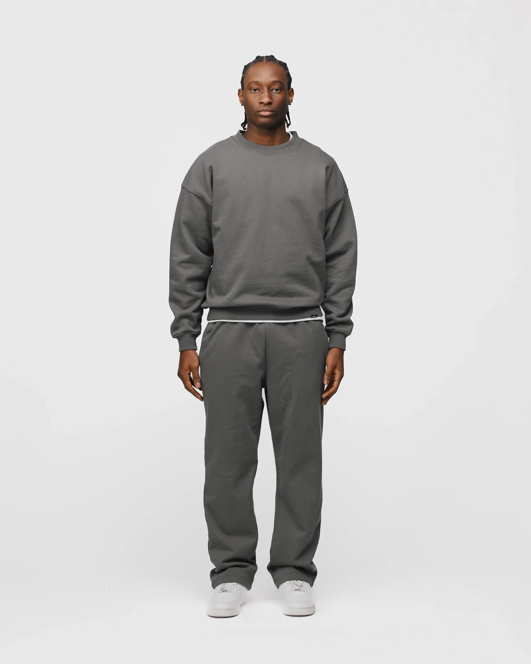 Open Bottom Sweatpants - Charcoal
