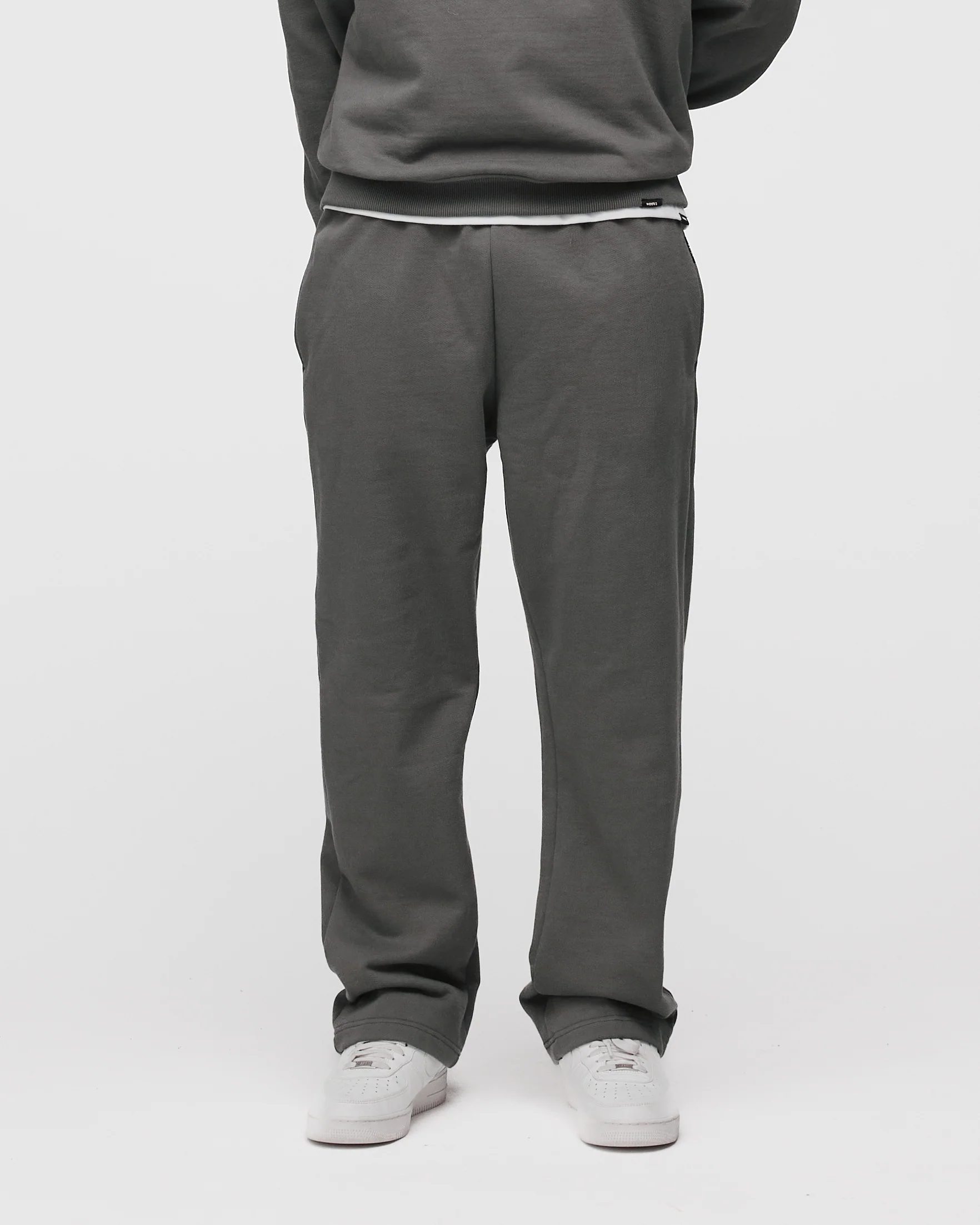 Open Bottom Sweatpants - Charcoal
