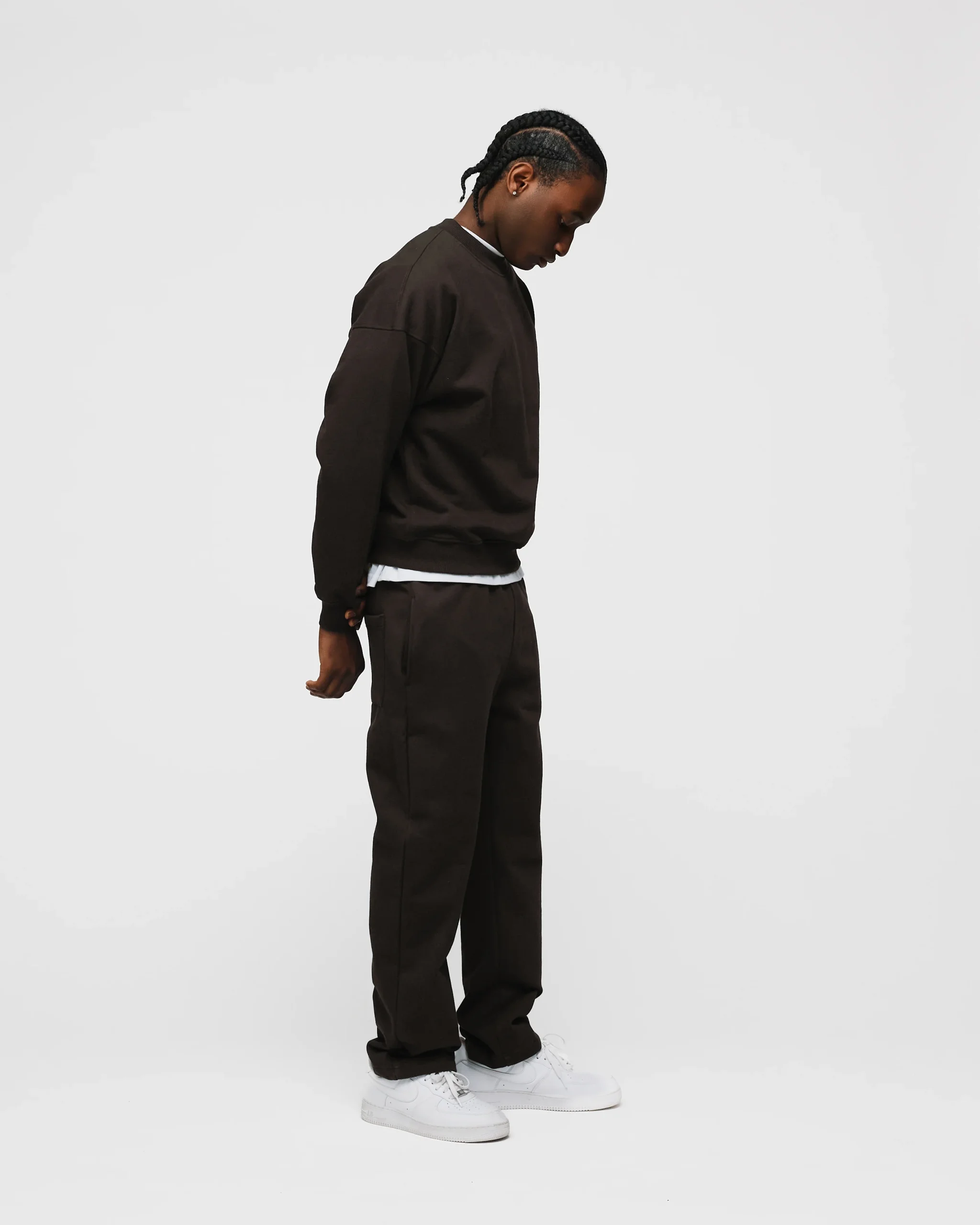 Open Bottom Sweatpants - Espresso