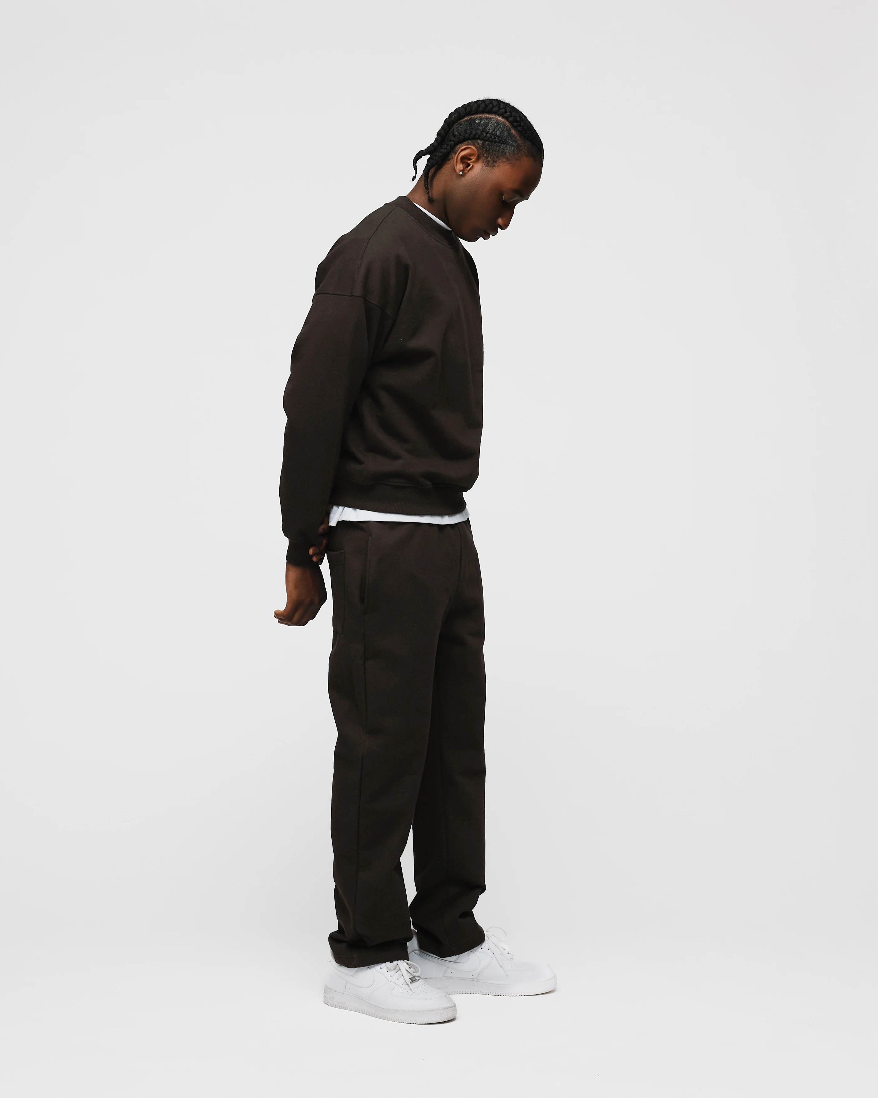 Open Bottom Sweatpants - Espresso