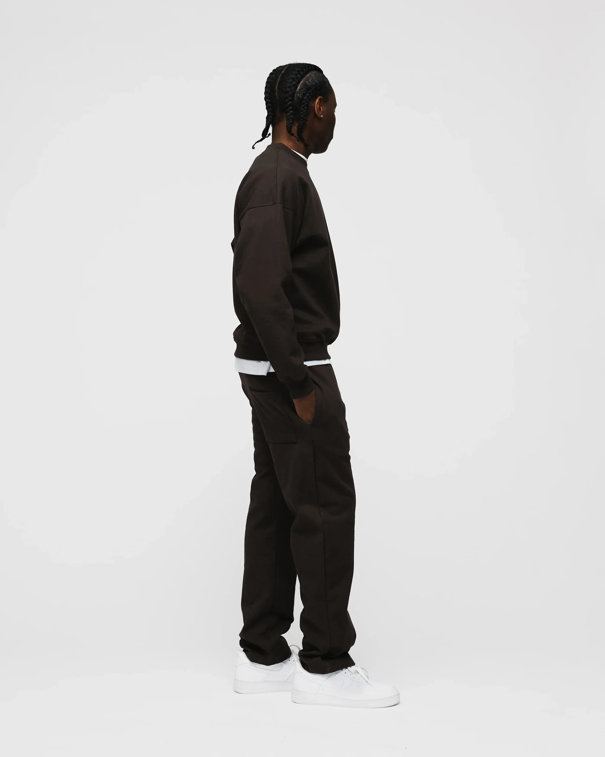 Open Bottom Sweatpants - Espresso