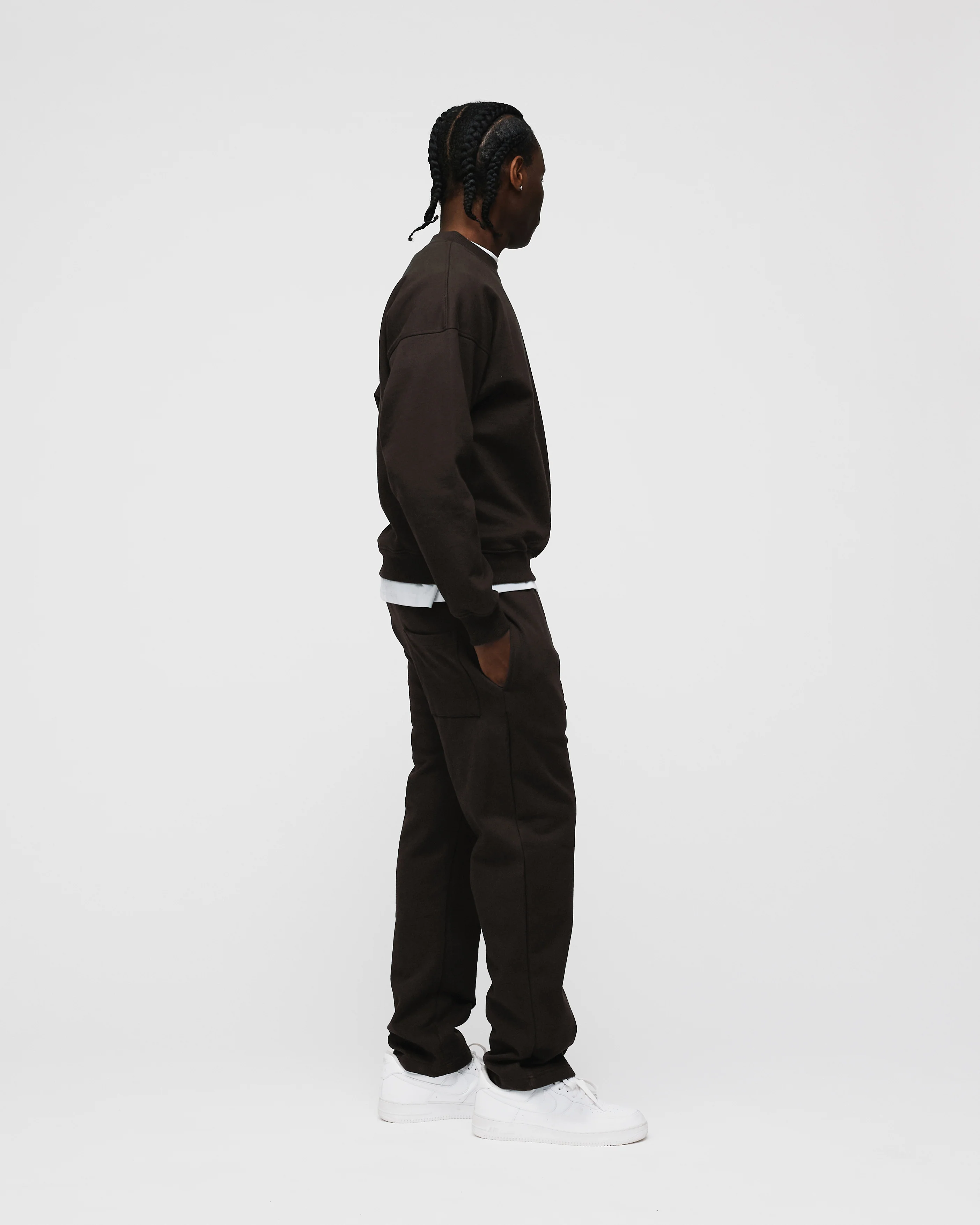 Open Bottom Sweatpants - Espresso
