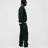 Open Bottom Sweatpants - Forest Green