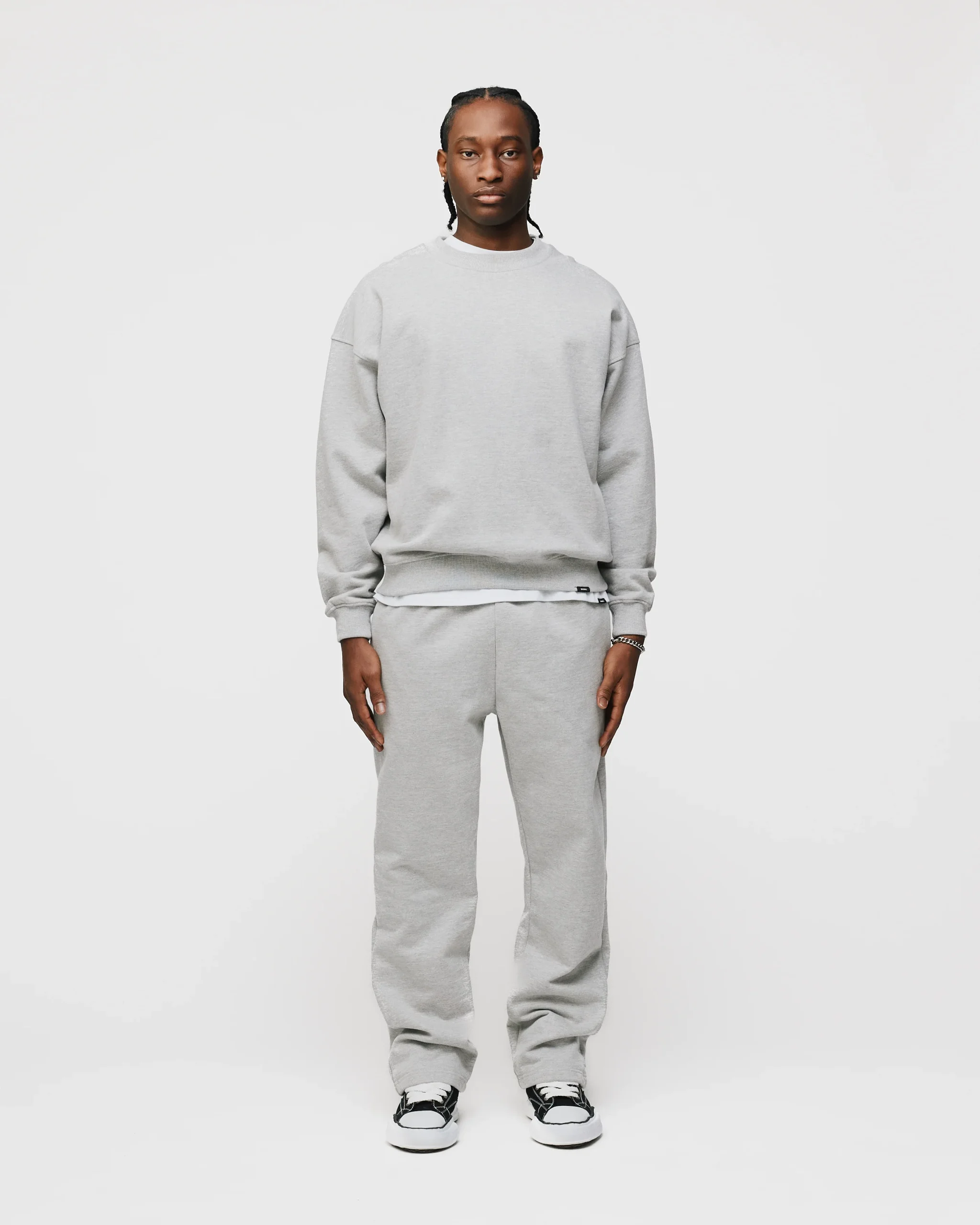 Open Bottom Sweatpants - Grey