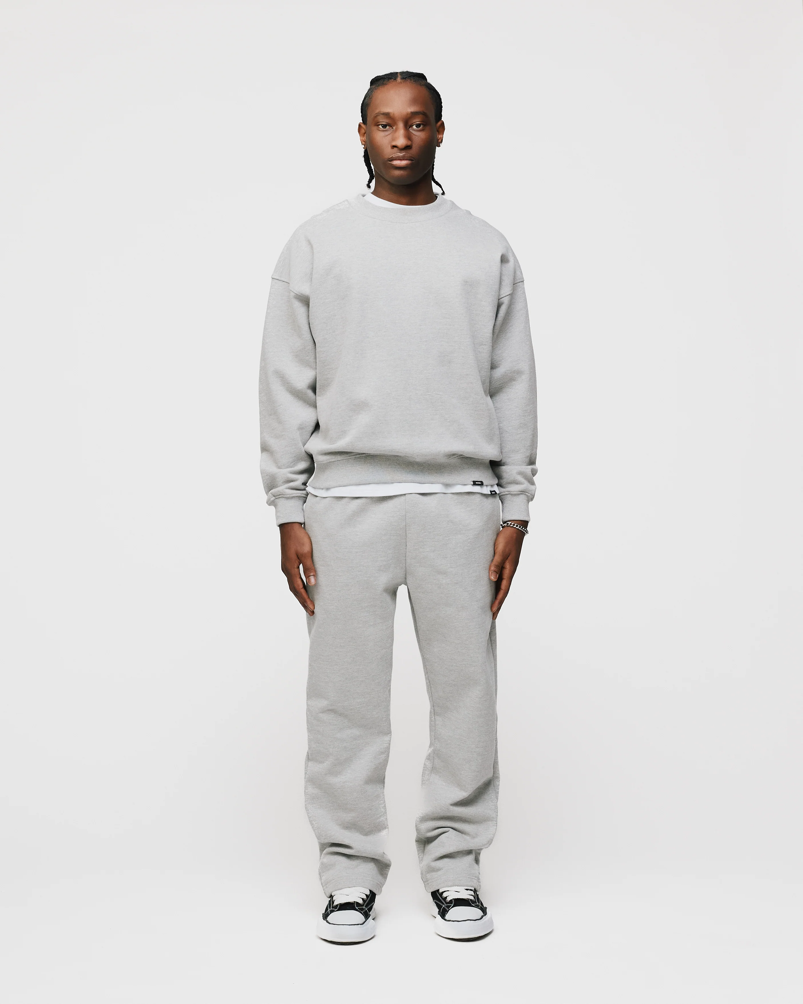 Open Bottom Sweatpants - Grey
