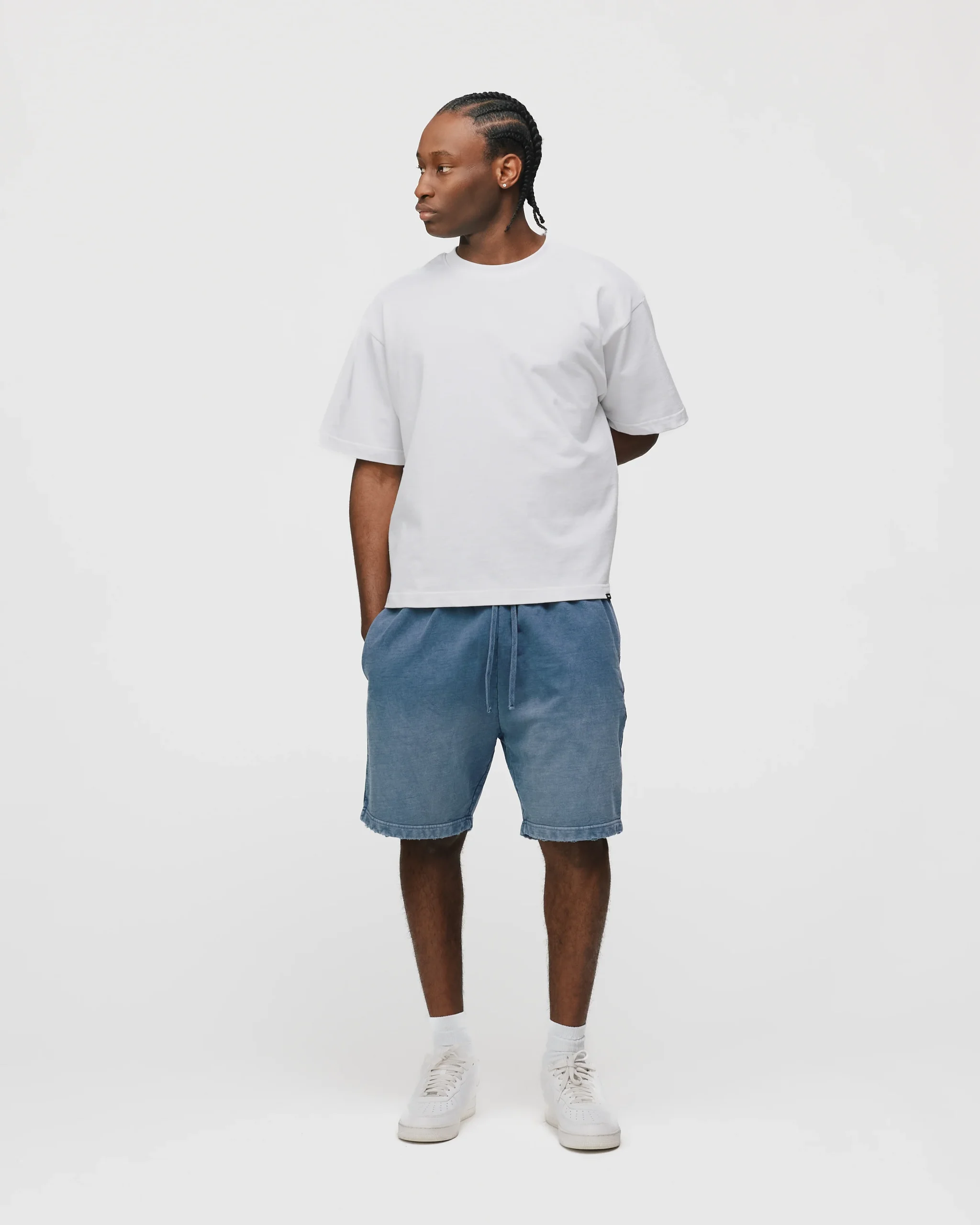 Cotton Shorts - Sunfaded Blue