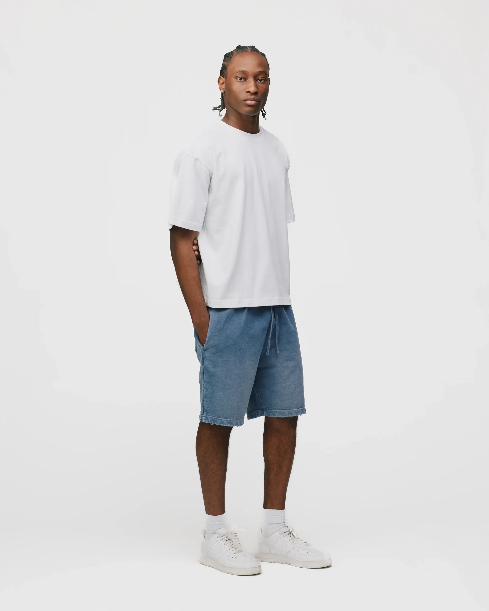 Cotton Shorts - Sunfaded Blue