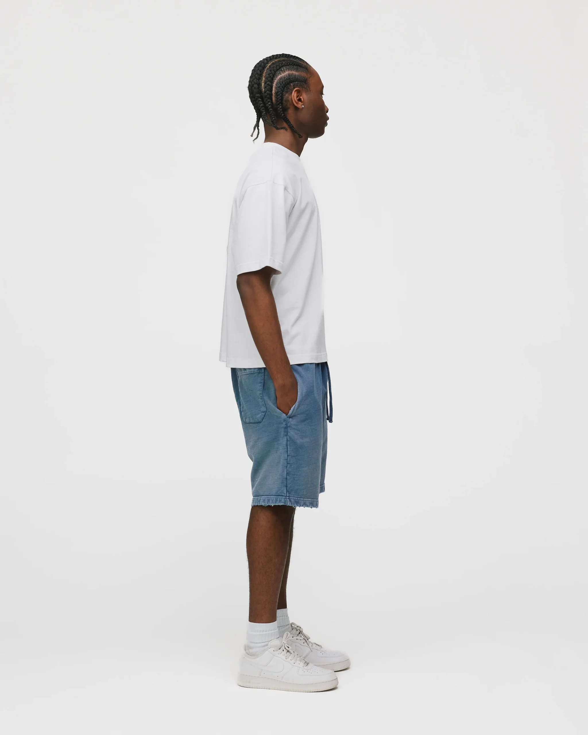 Cotton Shorts - Sunfaded Blue