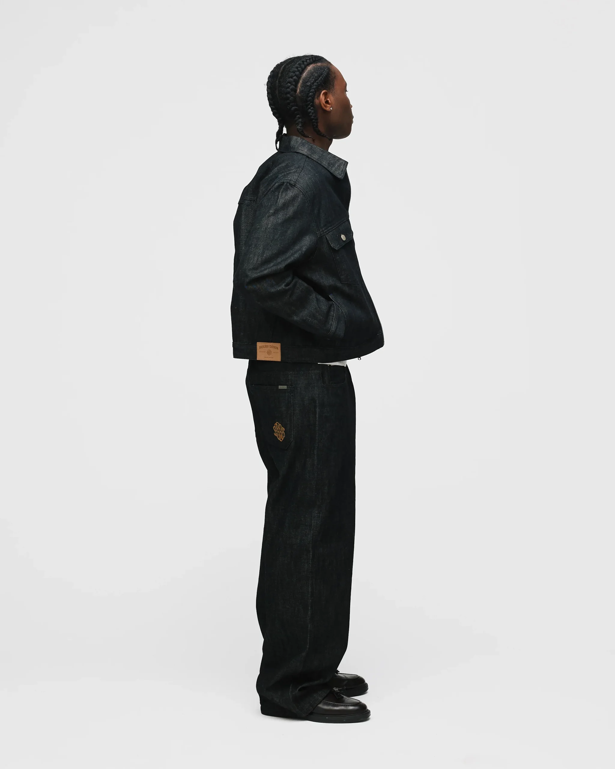 Raw Denim Jacket - Black