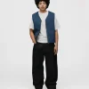 Reversible Workwear Vest - Washed Blue