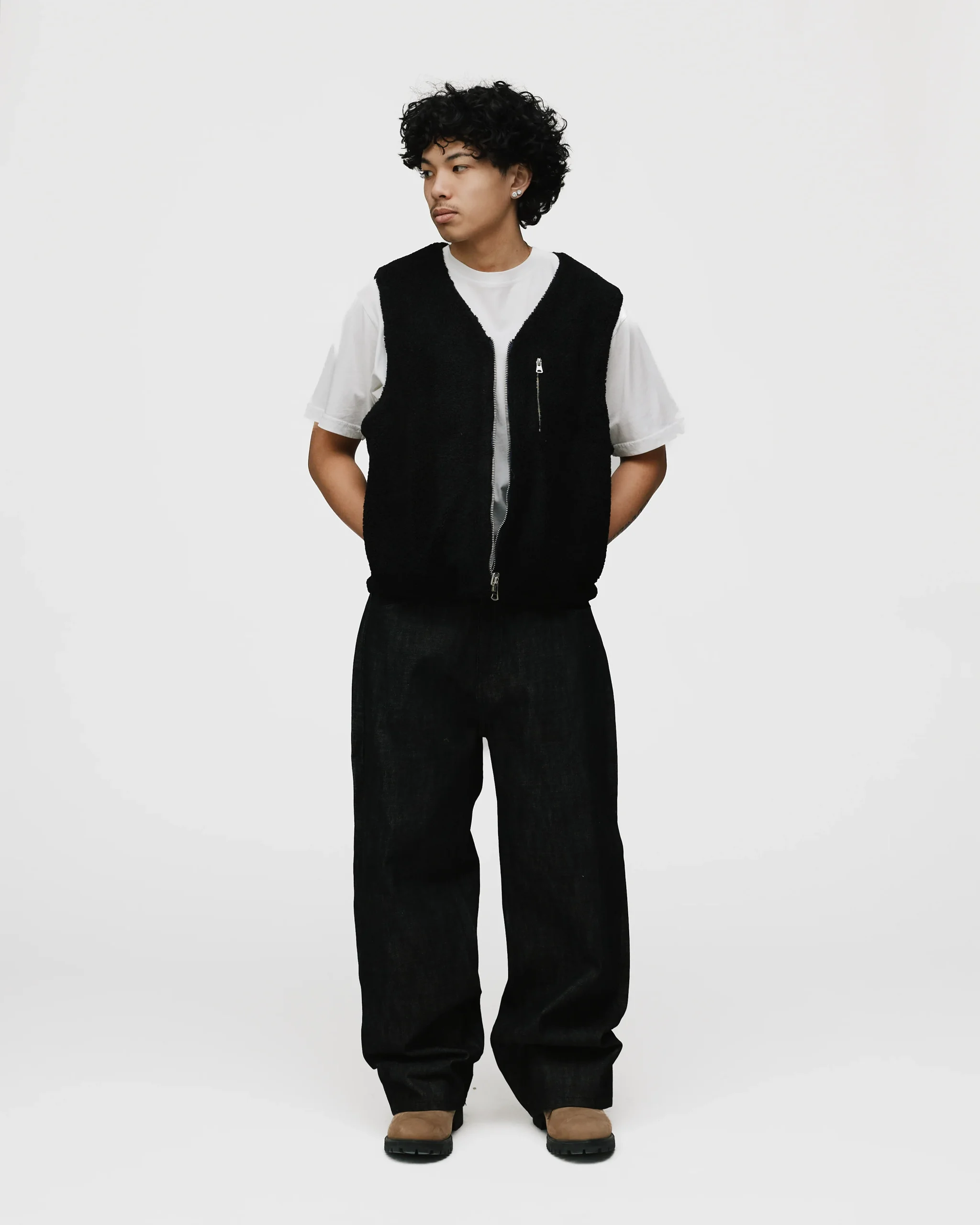 Reversible Workwear Vest - Washed Grey