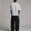 Rhinestone Baggy Denim - Washed Black