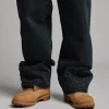Rhinestone Baggy Denim - Washed Black
