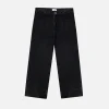 Rhinestone Baggy Denim - Washed Black