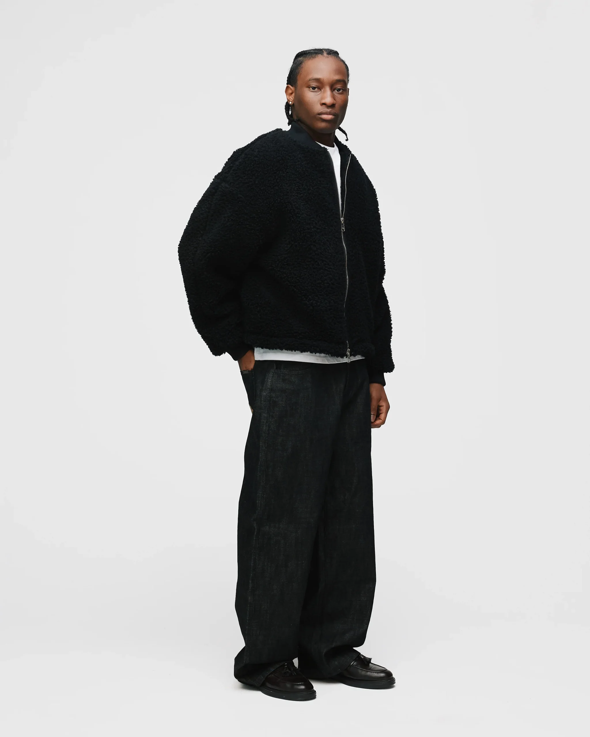 Sherpa Full Zip - Black