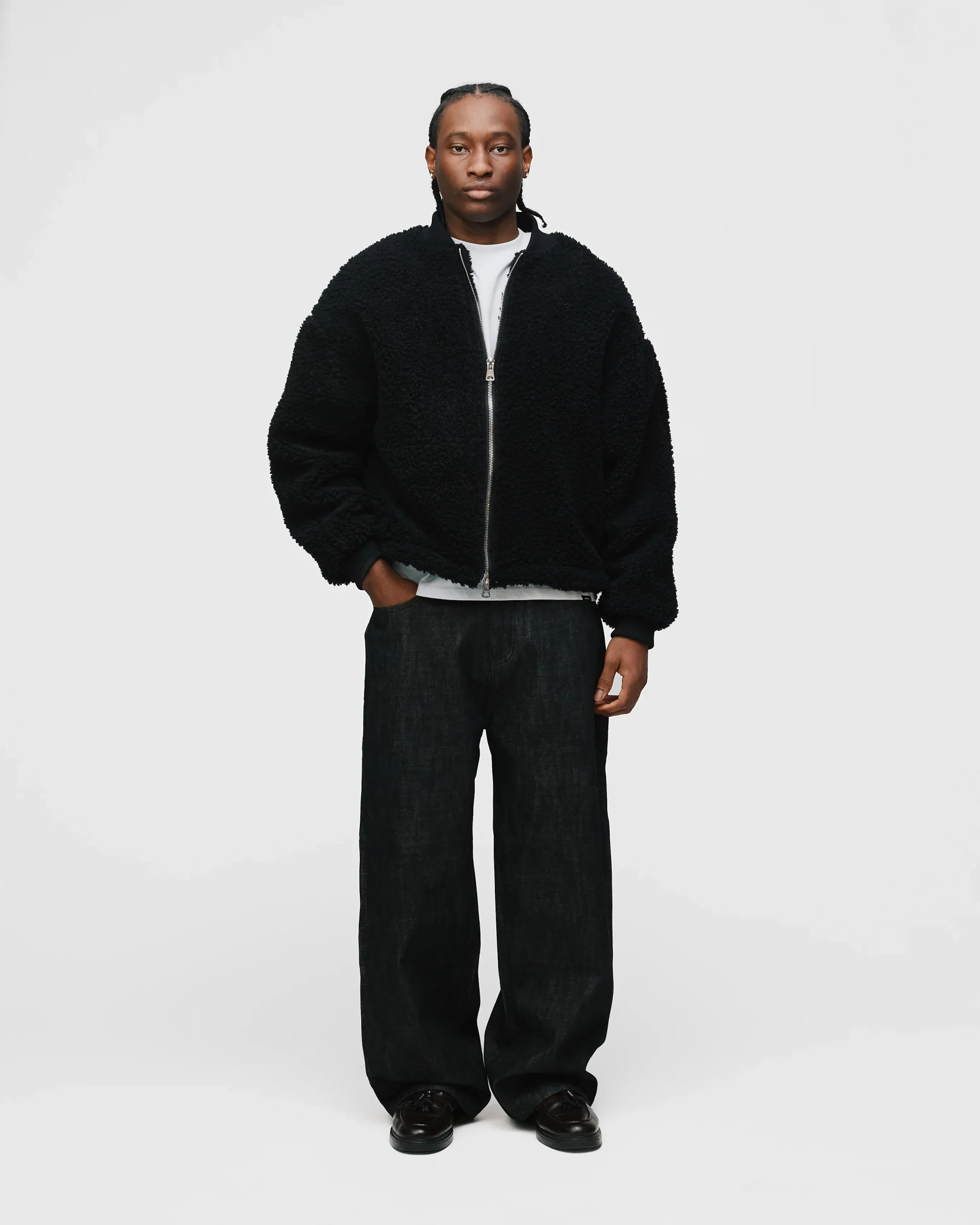 Sherpa Full Zip - Black