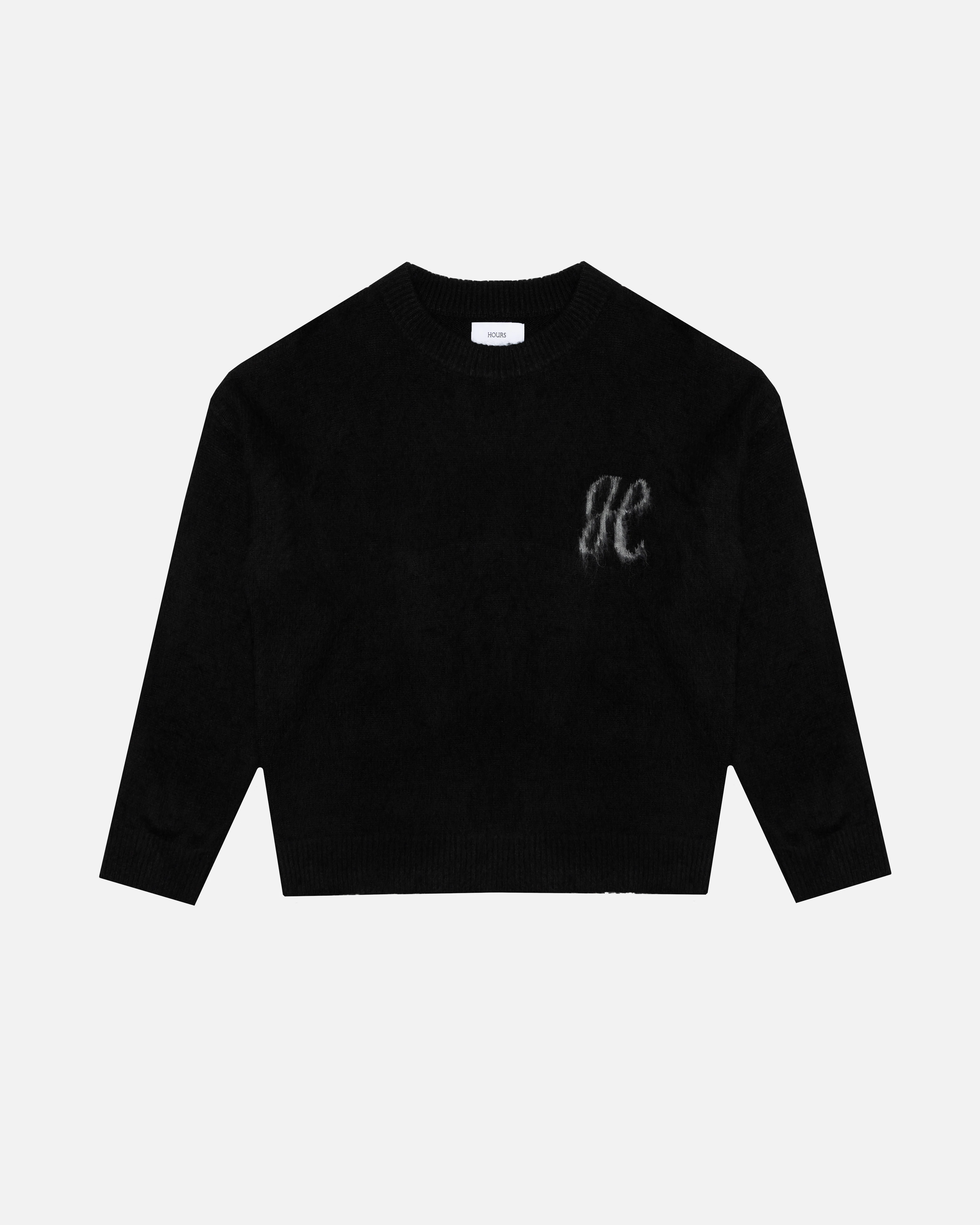 1977-signature-mohair-sweater-black-1.webp Signature Mohair Sweater - Black