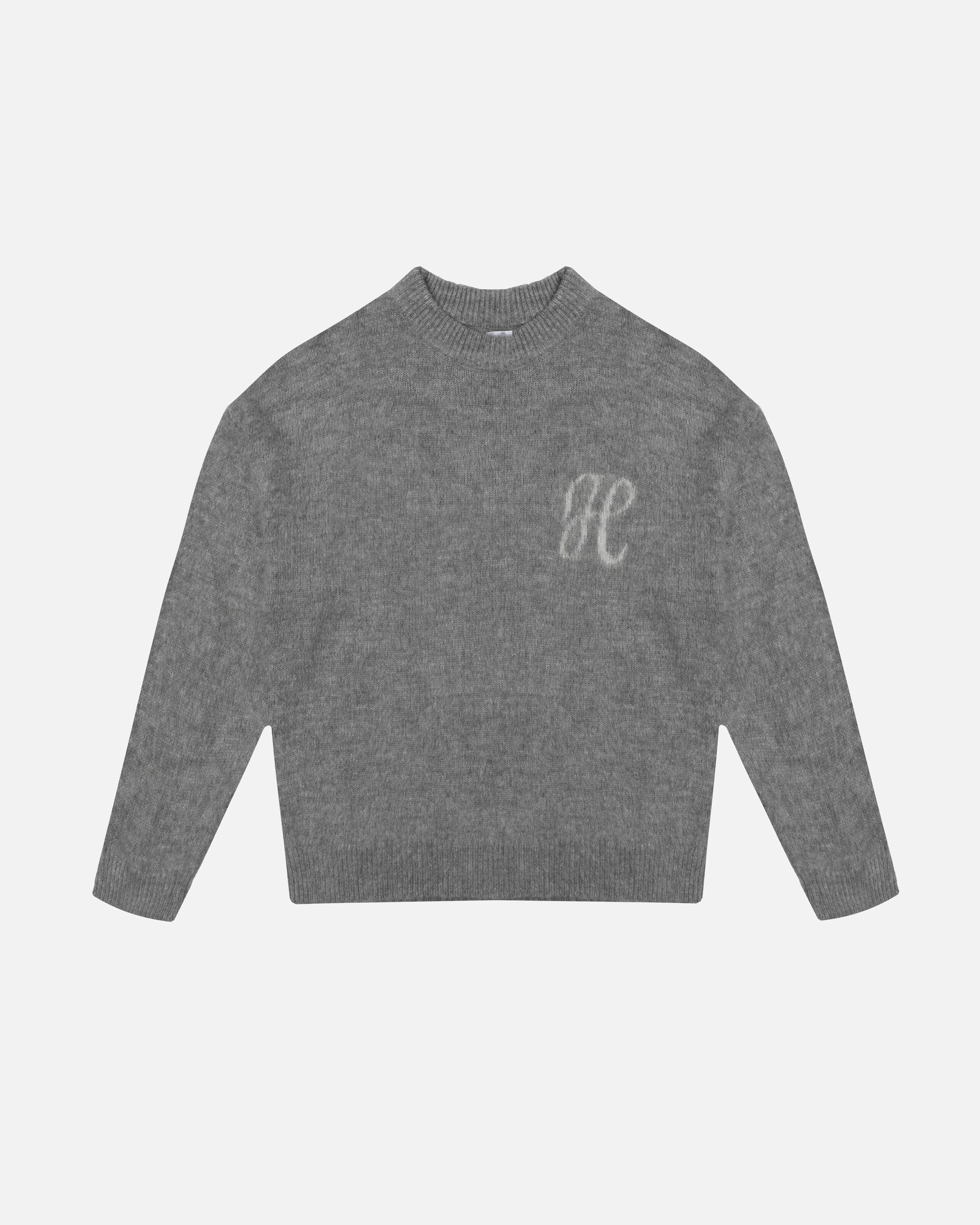 1983-signature-mohair-sweater-grey-1.webp Signature Mohair Sweater - Grey