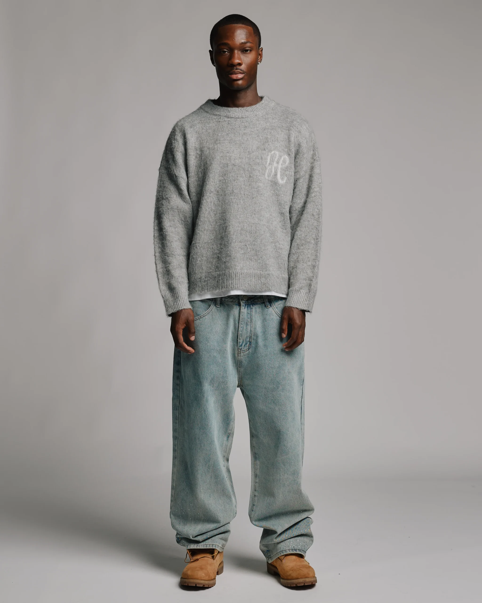 1983-signature-mohair-sweater-grey-2.webp Signature Mohair Sweater - Grey
