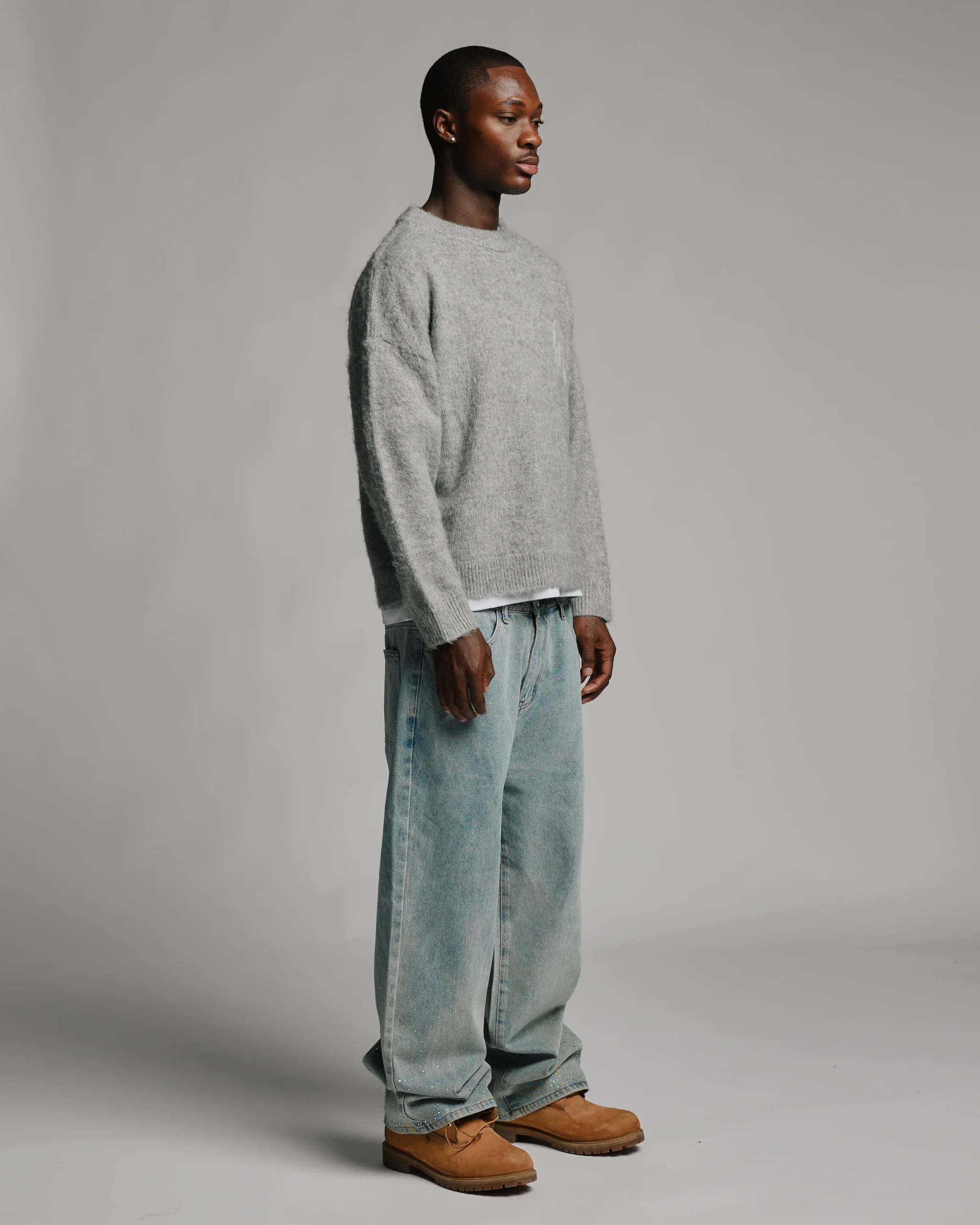 1983-signature-mohair-sweater-grey-3.webp Signature Mohair Sweater - Grey