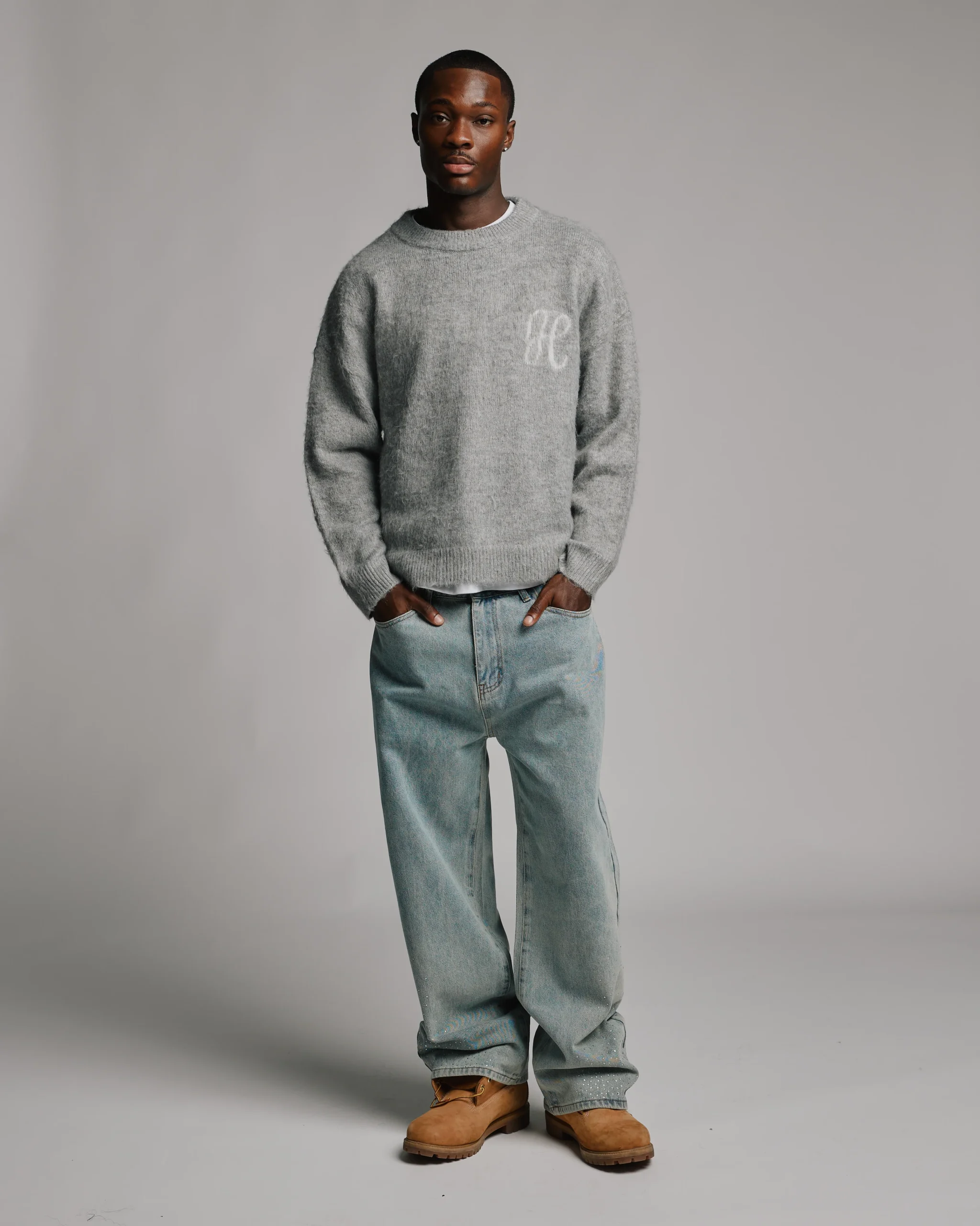 1983-signature-mohair-sweater-grey-6.webp Signature Mohair Sweater - Grey
