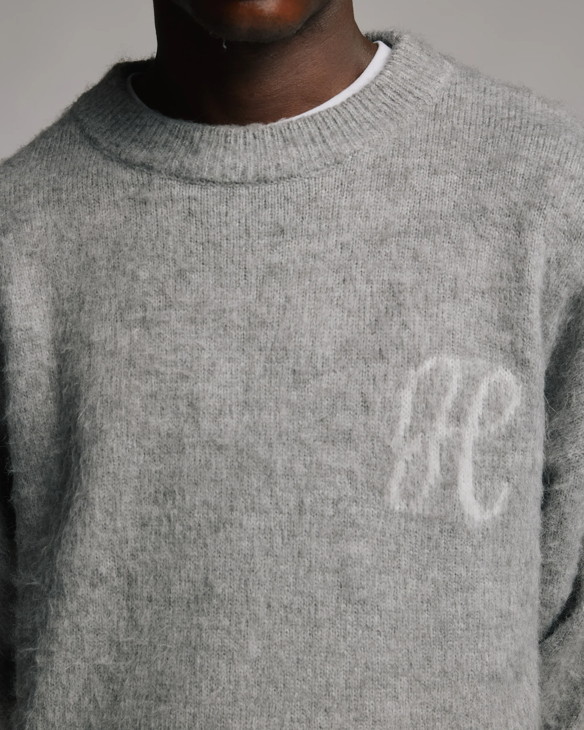 1983-signature-mohair-sweater-grey-7.webp Signature Mohair Sweater - Grey