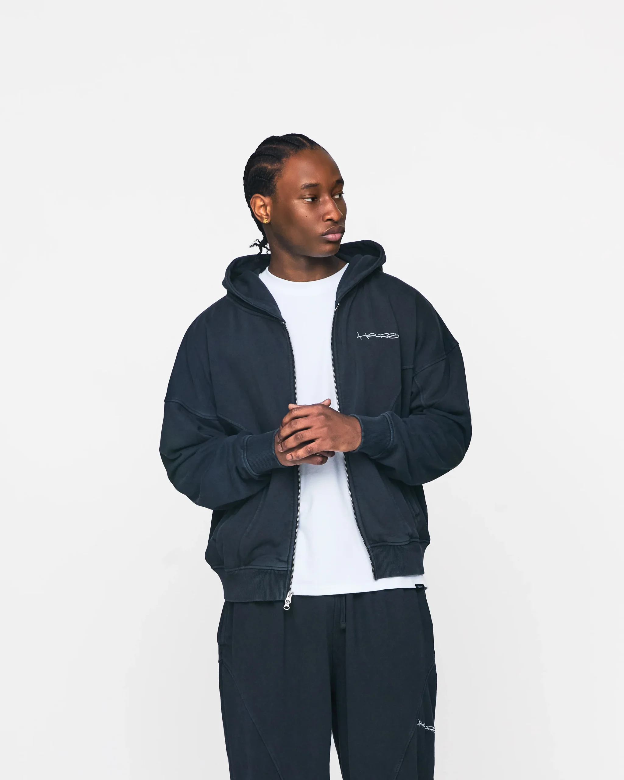 Signature Zip Hoodie - Vintage Black