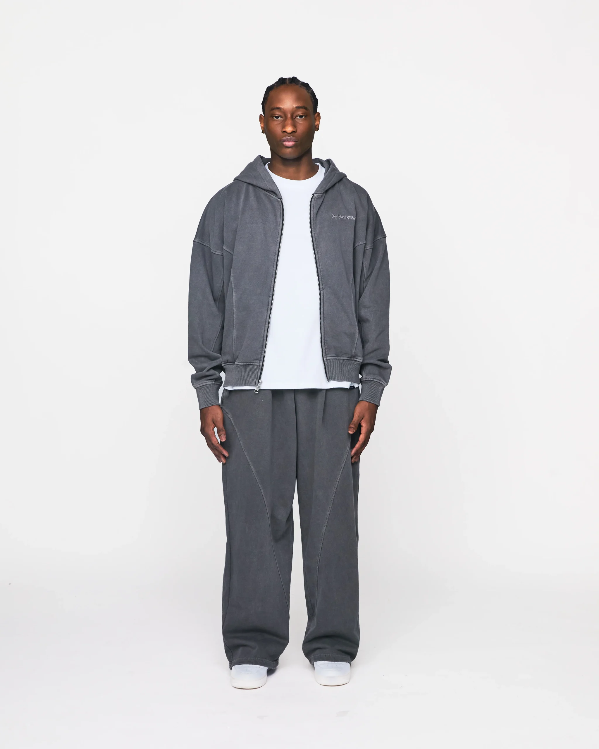 Signature Zip Hoodie - Vintage Grey