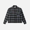 Cropped Flannel - Blue