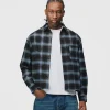 Cropped Flannel - Blue