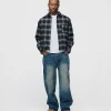 Cropped Flannel - Blue