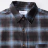 Cropped Flannel - Blue