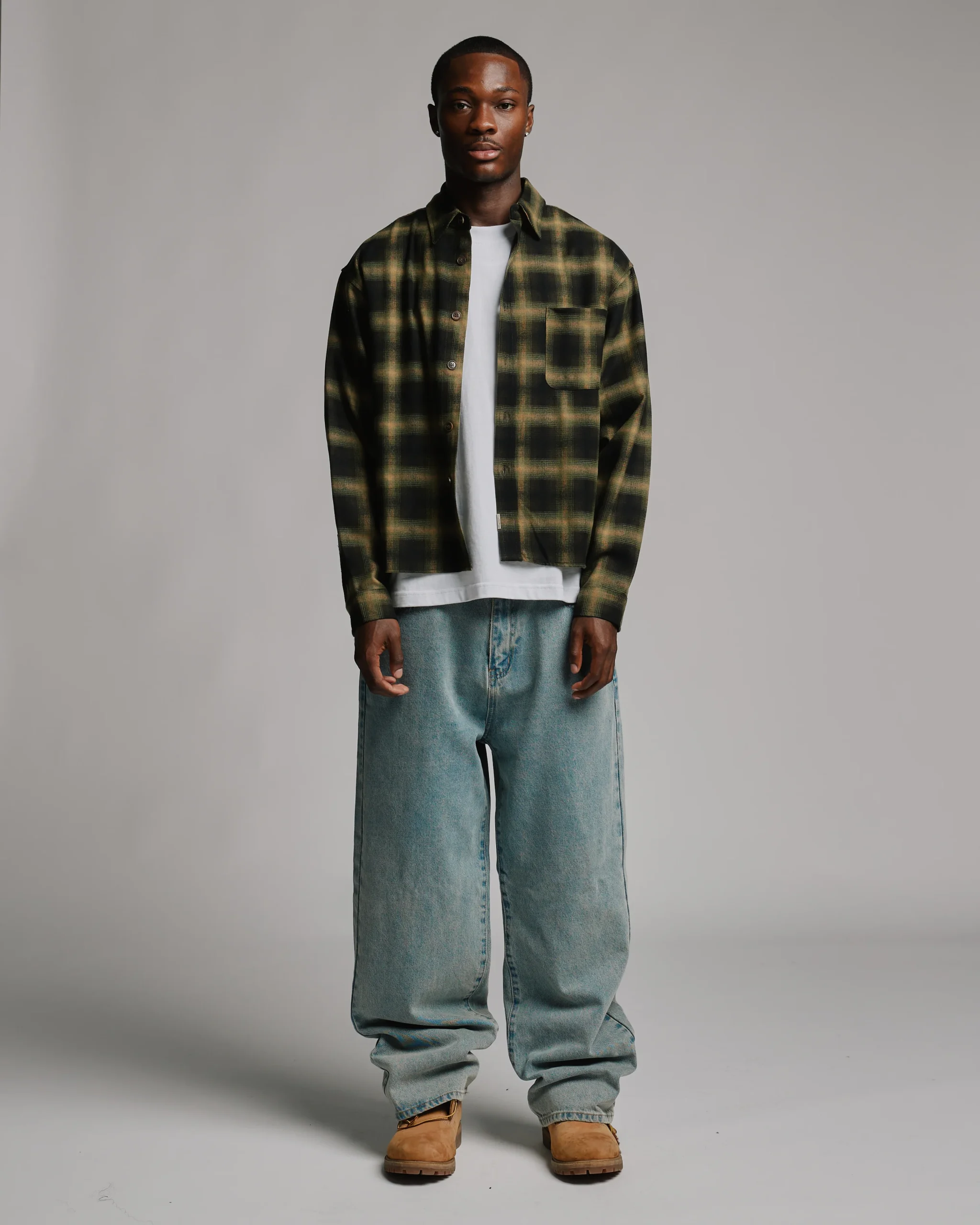212-cropped-flannel-green-2.webp Cropped Flannel - Green