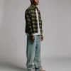 212-cropped-flannel-green-3.webp Cropped Flannel - Green