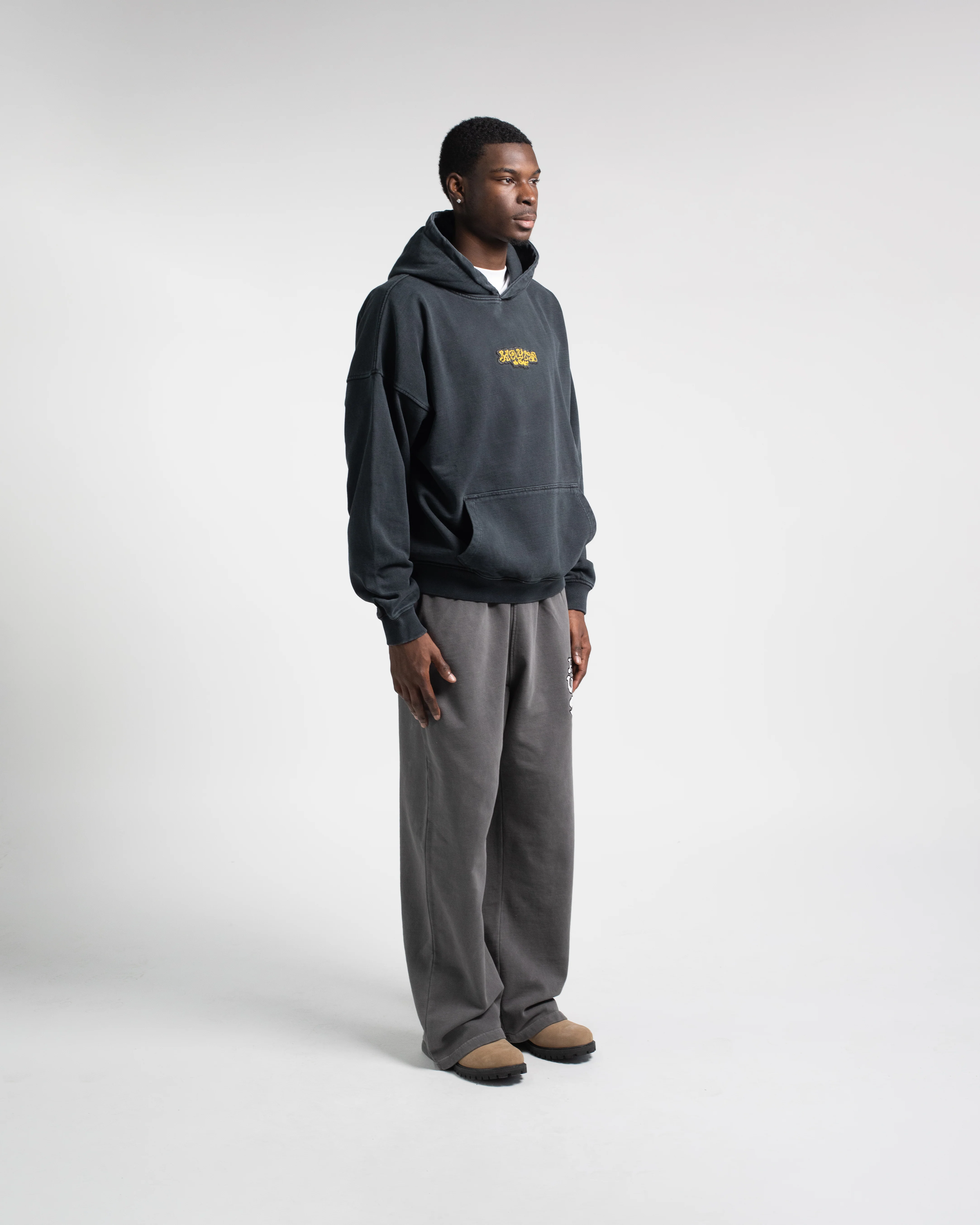Triple Star Hoodie - Vintage Black