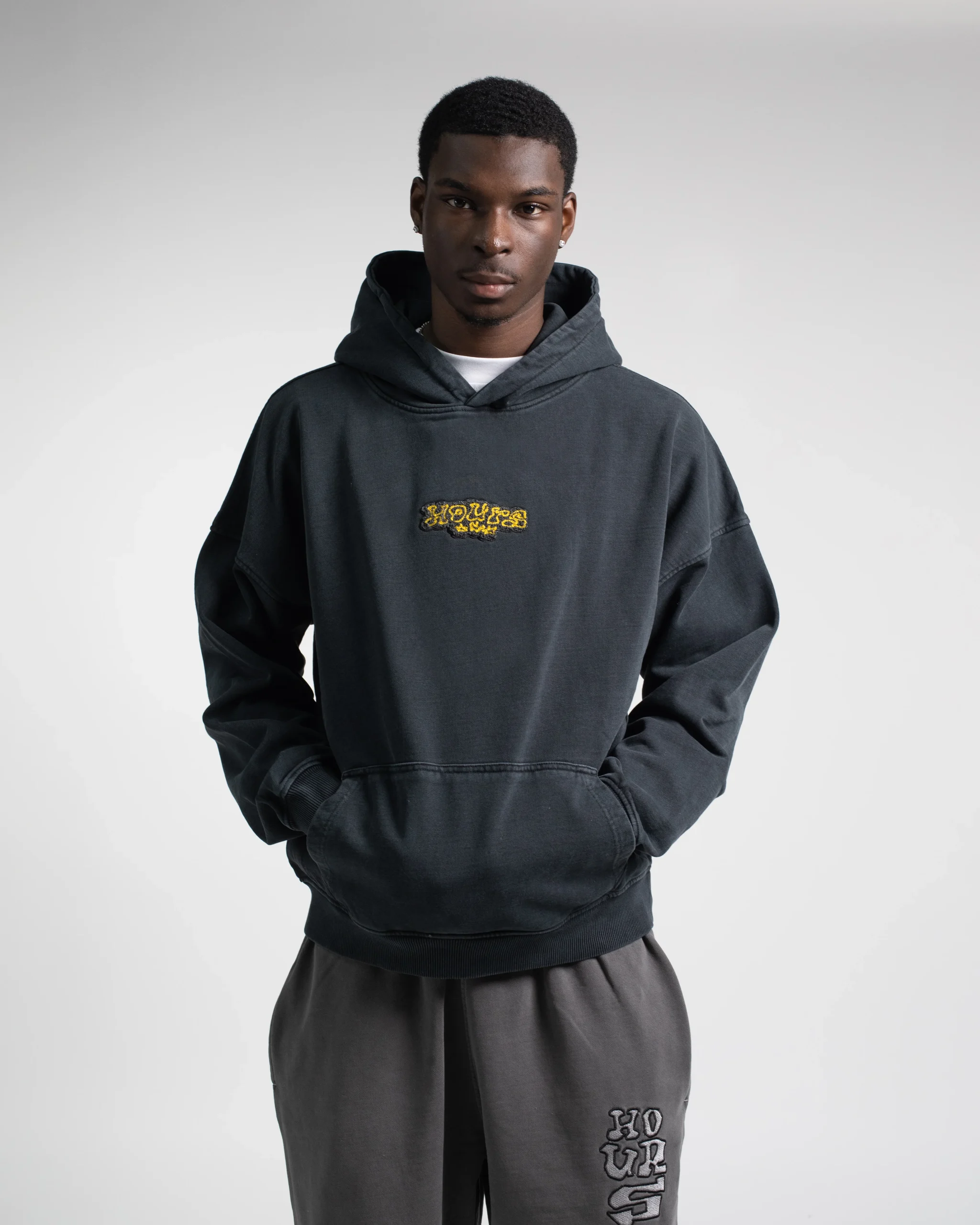 Triple Star Hoodie - Vintage Black